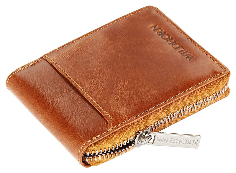 Vintage Handmade Leather Zip Wallet Men's Square Coin Purse Card Holder |  eBay