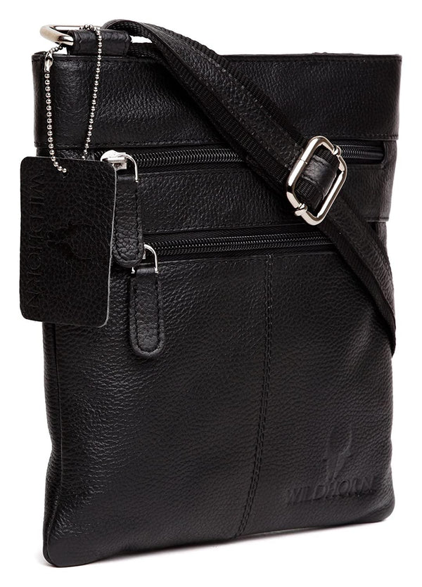 WILDHORN® 100% Genuine Leather Sling Messenger Bag for Men