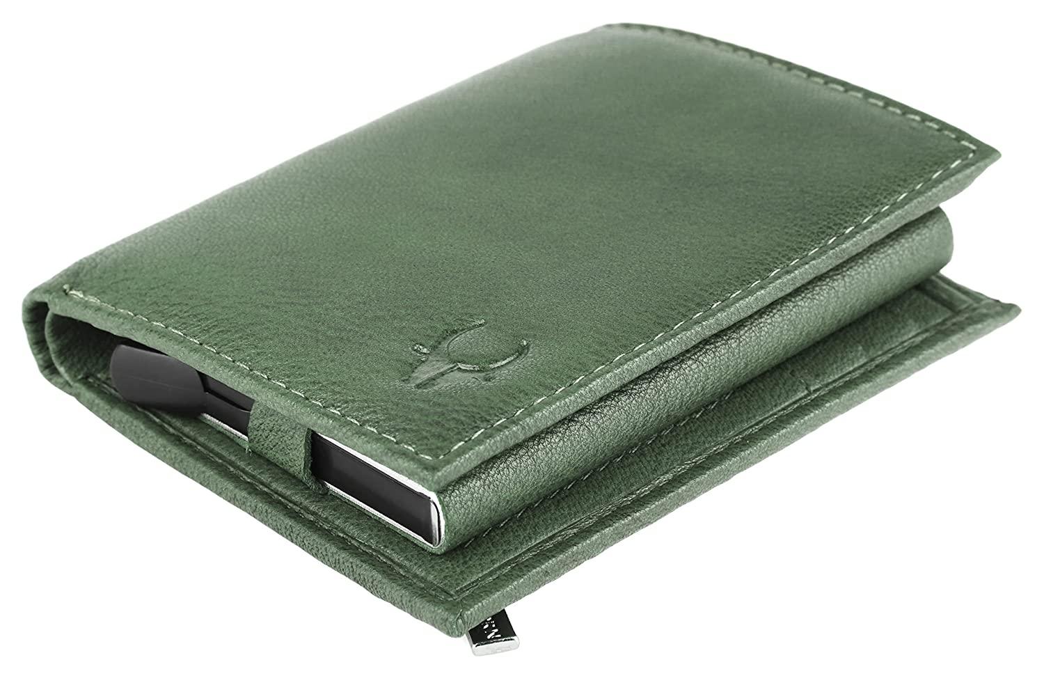 WILDHORN Top Grain Portrait Leather Wallet for Men | C-Clip Detachable Card Case I Credit & Debit Card Holder I RFID Blocking | Extra Capacity | Ultra Strong Stitching | | Gift for Him - WILDHORN