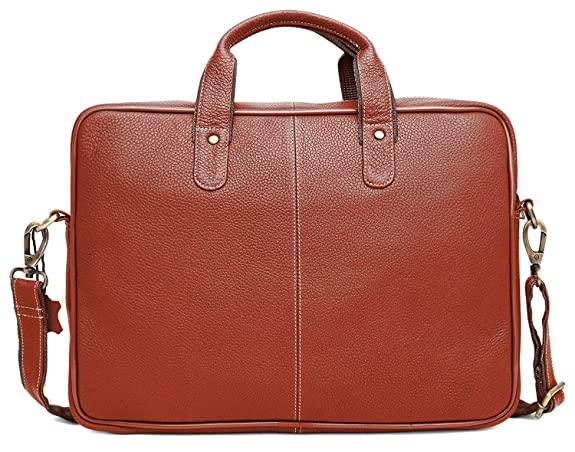 Wildhorn Genuine Leather 13 Inch Sleek Laptop Bag with Padded Compartment | Leather Messenger Bag with Laptop Compartment for Office - WILDHORN
