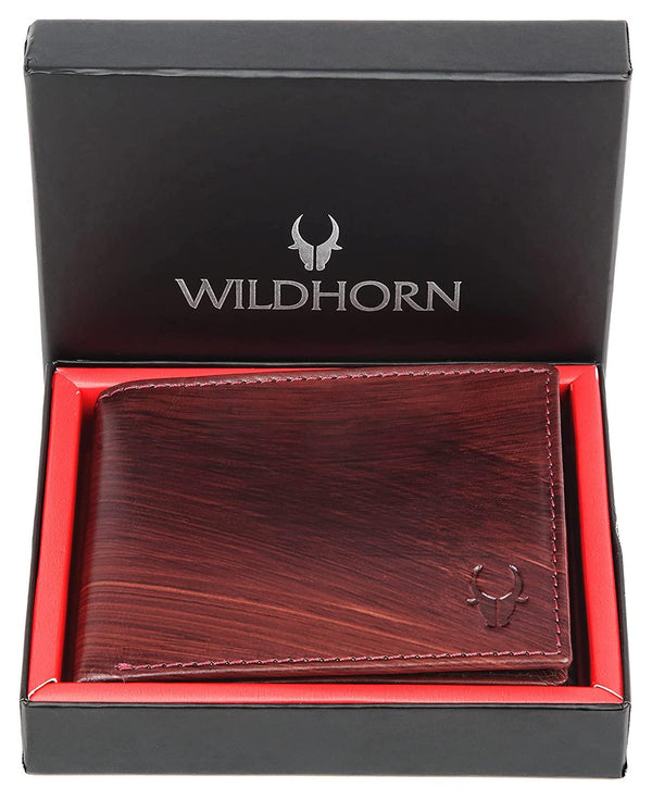 WILDHORN Top Grain Leather Wallet for Men | Ultra Strong Stitching | Handcrafted | RFID Blocking | Slim Billfold with 12 Card Slots