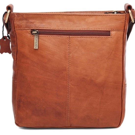WILDHORN Leather Sling Messenger Bag for Men. DIMENTION : L-8 inch W-3 inch H-9 inch - WILDHORN