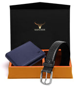 Napa Hide Men's 100% Genuine Leather Wallet & Belt Combo (NPHCOMBO012) - WILDHORN