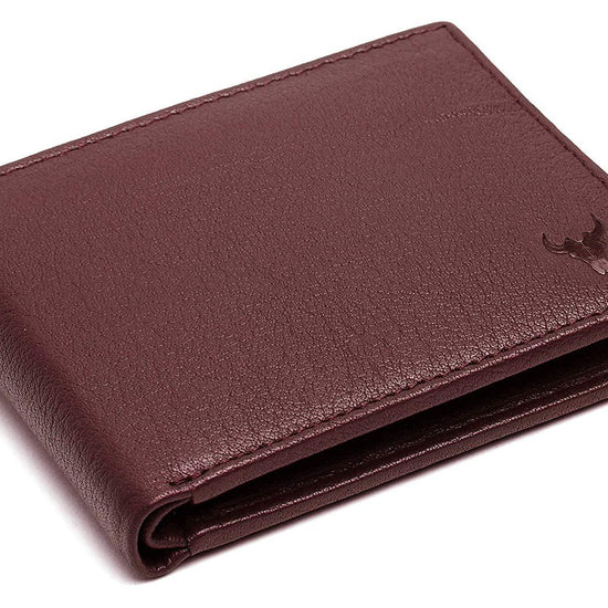 Napa Hide RFID Protected Genuine High Quality Leather Wallet & Pen Combo for Men (MAROON) - WILDHORN