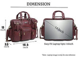WILDHORN Leather Briefcase for Men I Computer Bag Laptop Bag I Business Travel Messenger Bag For Men l Large 16.5 Inch For Daily Use