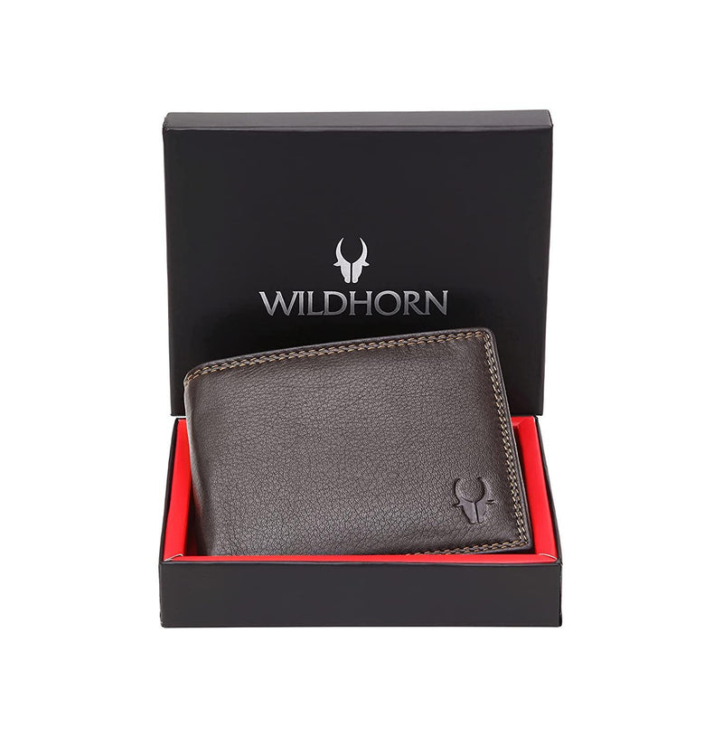 WILDHORN Top Grain Leather Wallet for Men | Ultra Strong Stitching | Handcrafted | RFID Blocking