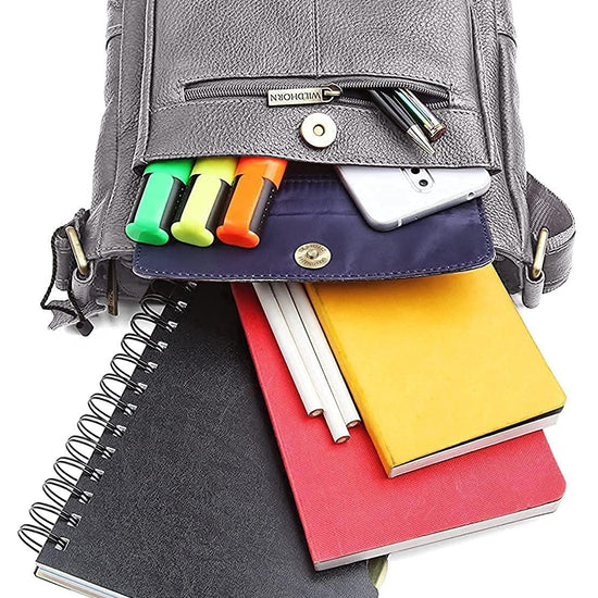 WILDHORN Leather Sling Messenger Bag for Men. DIMENTION : L-8 inch W-3 inch H-9 inch - WILDHORN