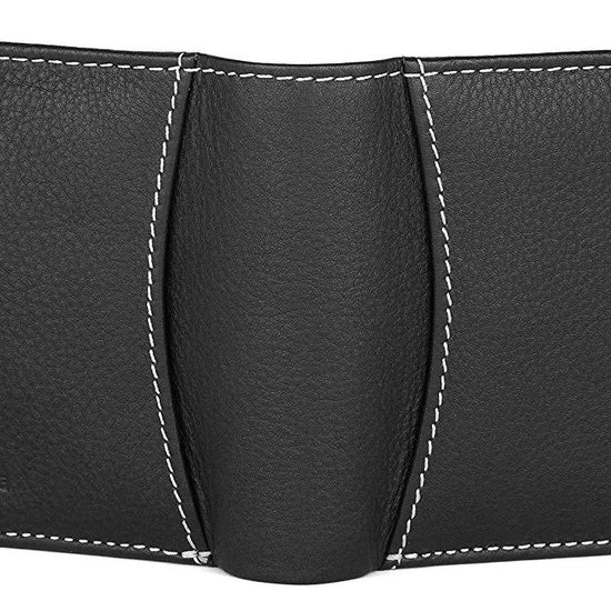Napa Hide RFID Protected Genuine High Quality Leather Wallet & Pen Combo for Men (BLACK) - WILDHORN