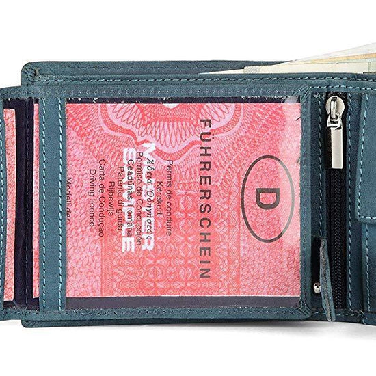 Napa Hide RFID Protected Genuine High Quality Leather Wallet & Pen Combo for Men (BLUE HUNTER) - WILDHORN