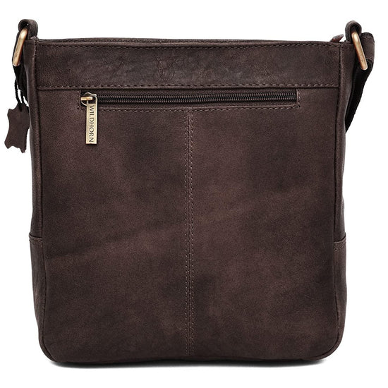 WILDHORN Leather Sling Messenger Bag for Men. DIMENTION : L-8 inch W-3 inch H-9 inch - WILDHORN