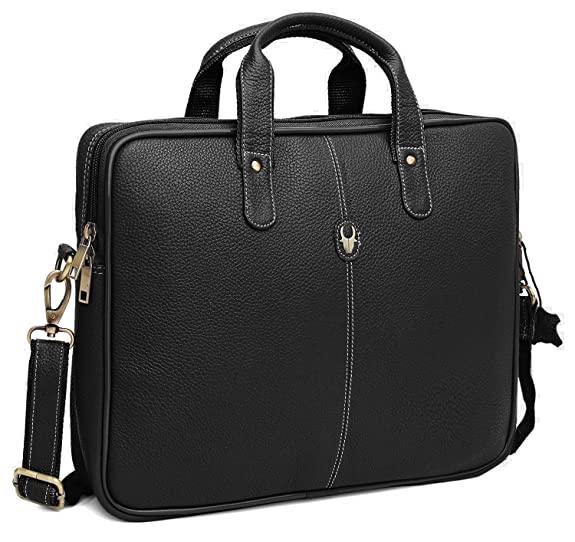 Wildhorn Genuine Leather 13 Inch Sleek Laptop Bag with Padded Compartment | Leather Messenger Bag with Laptop Compartment for Office - WILDHORN