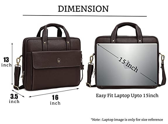 WILDHORN Leather 14 inches Laptop Messenger Bag for Men - WILDHORN