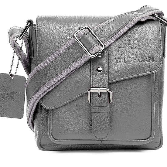 WILDHORN® Original Leather 9 inch Sling Bag for Men I Multipurpose Crossbody Bag I Travel Bag with Adjustable Strap I DIMENSION: L- 8 inch H- 9 inch W- 3 inch - WILDHORN