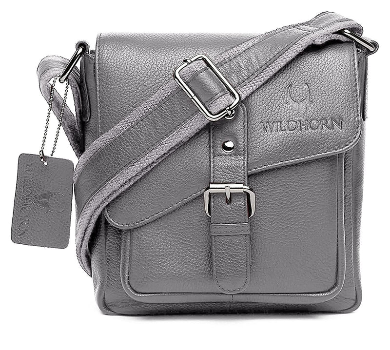 WILDHORN® Original Leather 9 inch Sling Bag for Men I Multipurpose Crossbody Bag I Travel Bag with Adjustable Strap I DIMENSION: L- 8 inch H- 9 inch W- 3 inch - WILDHORN