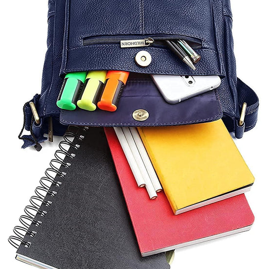 WILDHORN Leather Sling Messenger Bag for Men. DIMENTION : L-8 inch W-3 inch H-9 inch - WILDHORN