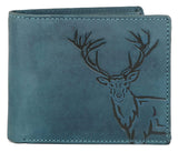 WILDHORN® Antlers Hunter Leather Wallet for Men (TAN)