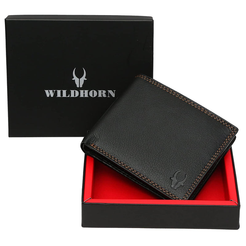 WILDHORN Top Grain Leather Wallet for Men | Ultra Strong Stitching | Handcrafted | RFID Blocking