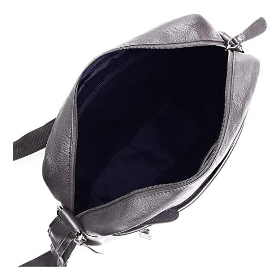 WILDHORN Leather Men's sling Bag I Messenger Bag I Zipper Crossbody Shoulder Satchel Bags for Work Business & Travel Dimension: L- 11 inch H- 12.5 inch W- 2.5 inch - WILDHORN