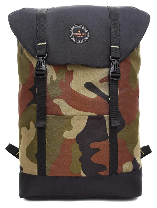 WILDHORN 19 L Lightweight Rucksack for Multi-Day Hiking, Camping, Outdoor Sports, Traveling I Water resistant I Camouflage Print I Ultra Strong & Durable