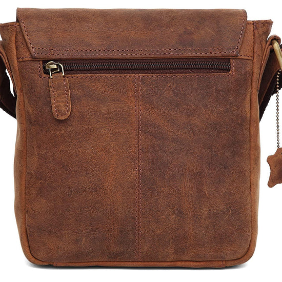 WILDHORN® Original Leather 9 inch Sling Bag for Men I Multipurpose Crossbody Bag I Travel Bag with Adjustable Strap I DIMENSION: L- 8 inch H- 9 inch W- 3 inch - WILDHORN