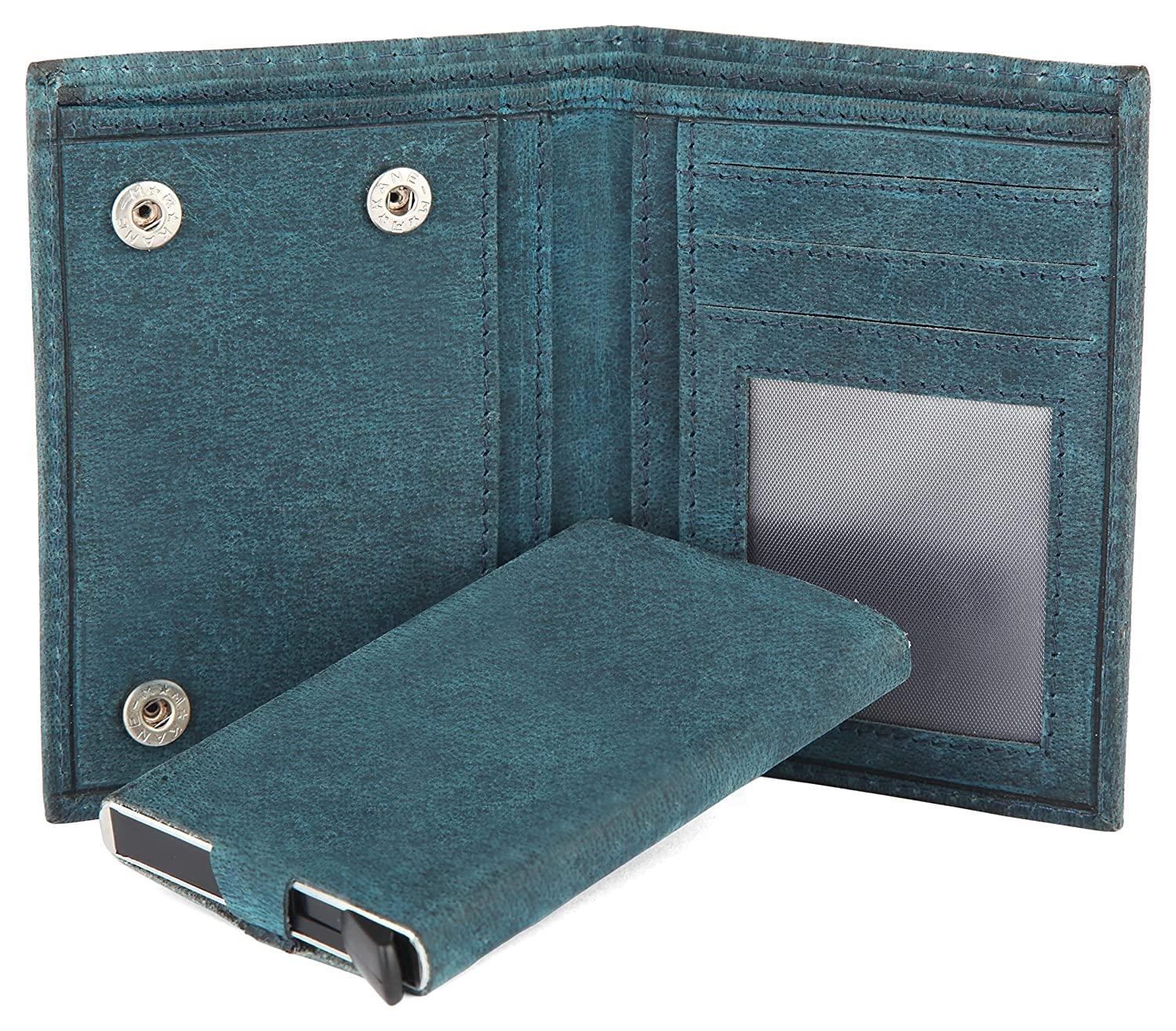 WILDHORN Top Grain Portrait Leather Wallet for Men | C-Clip Detachable Card Case I Credit & Debit Card Holder I RFID Blocking | Extra Capacity | Ultra Strong Stitching | | Gift for Him - WILDHORN