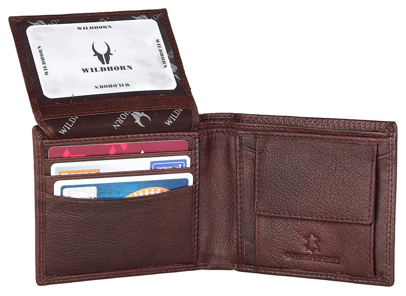 WILDHORN Top Grain Leather Wallet for Men | Ultra Strong Stitching | Handcrafted | RFID Blocking