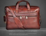 WILDHORN Genuine Leather Brown 15 inch Laptop Bag for Men | Padded Laptop Compartment office leather bag - WILDHORN