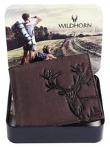 WILDHORN® Antlers Hunter Leather Wallet for Men (TAN)