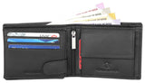 Napa Hide RFID Protected Genuine High Quality Leather Wallet & Pen Combo for Men (Black) - WILDHORN