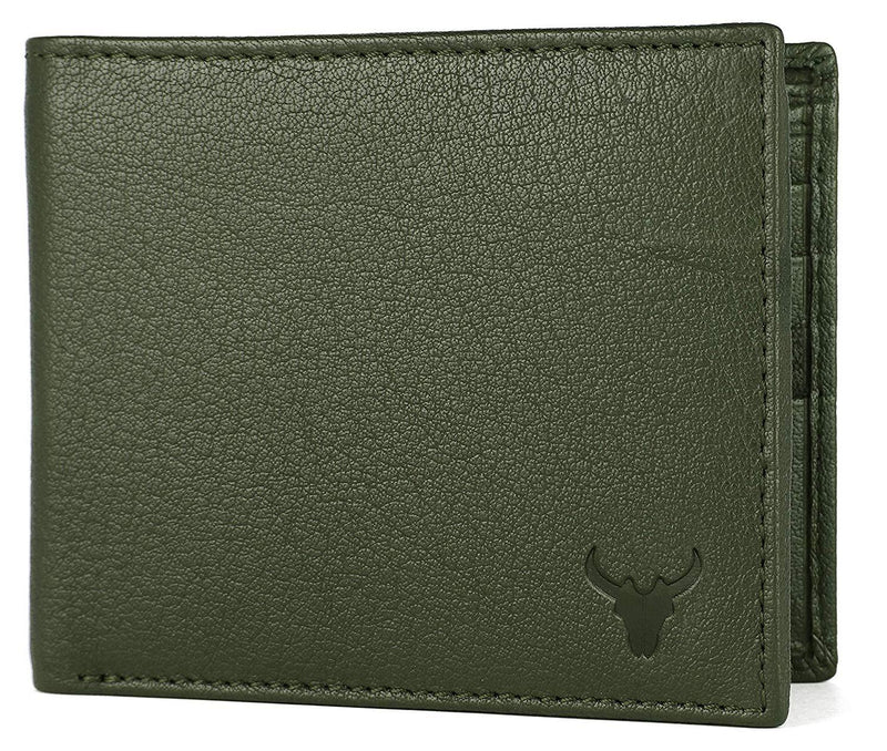 Napa Hide RFID Protected Genuine High Quality Leather Wallet & Pen Combo for Men (GREEN) - WILDHORN