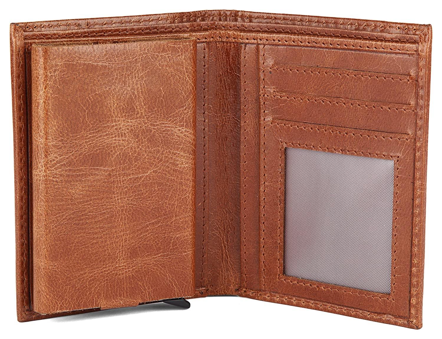 WILDHORN Top Grain Portrait Leather Wallet for Men | C-Clip Detachable Card Case I Credit & Debit Card Holder I RFID Blocking | Extra Capacity | Ultra Strong Stitching | | Gift for Him - WILDHORN