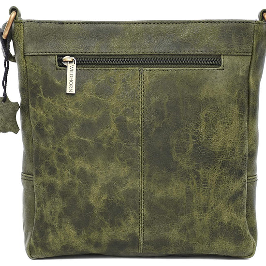 WILDHORN Leather Sling Messenger Bag for Men. DIMENTION : L-8 inch W-3 inch H-9 inch - WILDHORN