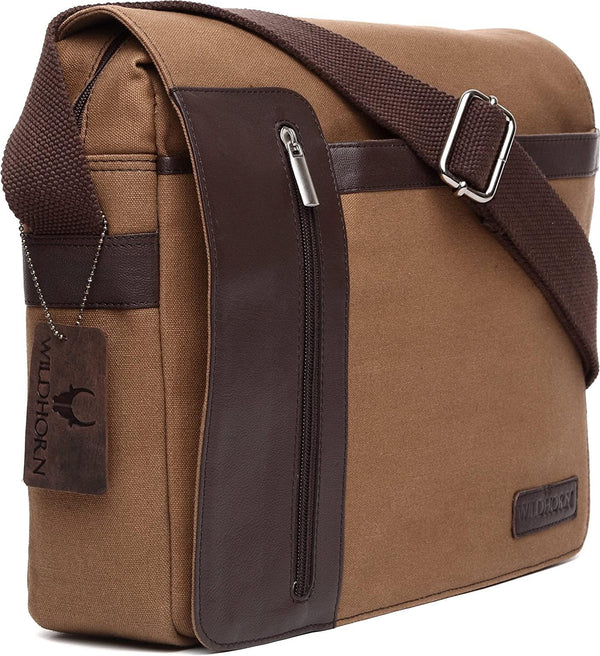 WILDHORN® 100% Genuine Leather Messenger Bag for Men