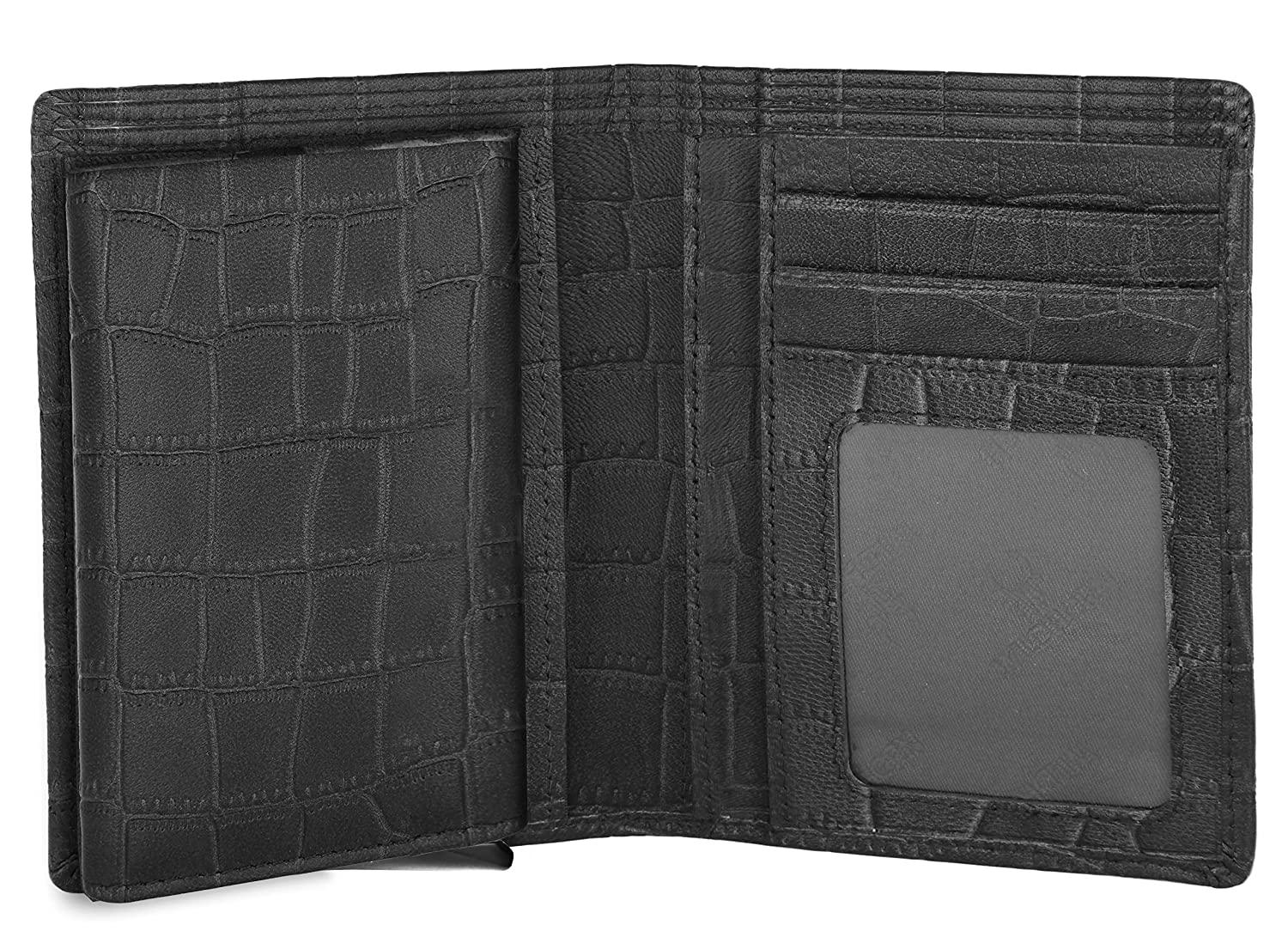 WILDHORN Top Grain Portrait Leather Wallet for Men | C-Clip Detachable Card Case I Credit & Debit Card Holder I RFID Blocking | Extra Capacity | Ultra Strong Stitching | | Gift for Him - WILDHORN
