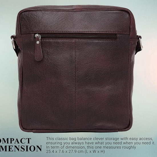 WILDHORN Leather Men's sling Bag I Messenger Bag I Zipper Crossbody Shoulder Satchel Bags for Work Business & Travel Dimension: L- 11 inch H- 12.5 inch W- 2.5 inch - WILDHORN