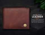 WildHorn® RFID Protected Genuine High Quality Leather Wallet Keychain & Pen Combo for Men