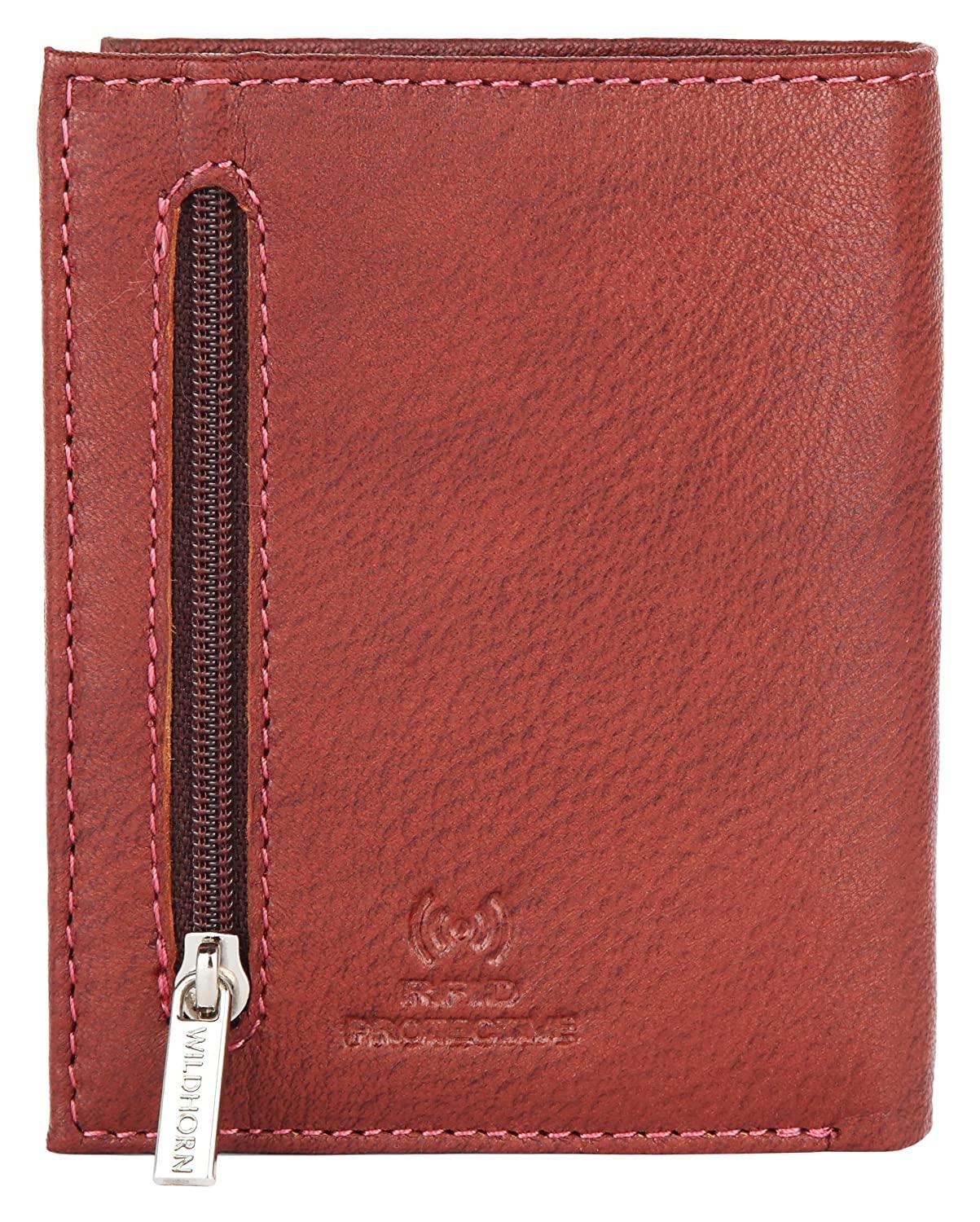 WILDHORN Top Grain Portrait Leather Wallet for Men | C-Clip Detachable Card Case I Credit & Debit Card Holder I RFID Blocking | Extra Capacity | Ultra Strong Stitching | | Gift for Him - WILDHORN