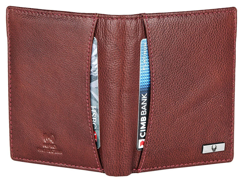 WildHorn Men's Top Grain Portrait Leather Ultra Strong Stitching Handcrafted RFID Blocking Wallet with 2 Transparent ID Windows Slots, 11 Card Slots and Zip Compartment - WILDHORN