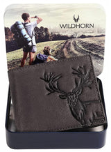 WILDHORN® Antlers Hunter Leather Wallet for Men (TAN)