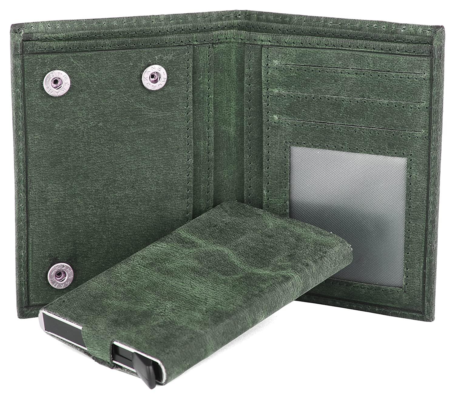 WILDHORN Top Grain Portrait Leather Wallet for Men | C-Clip Detachable Card Case I Credit & Debit Card Holder I RFID Blocking | Extra Capacity | Ultra Strong Stitching | | Gift for Him - WILDHORN