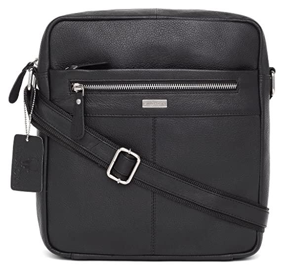 WILDHORN Leather Men's sling Bag I Messenger Bag I Zipper Crossbody Shoulder Satchel Bags for Work Business & Travel Dimension: L- 11 inch H- 12.5 inch W- 2.5 inch - WILDHORN