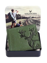 WILDHORN® Antlers Hunter Leather Wallet for Men (TAN)