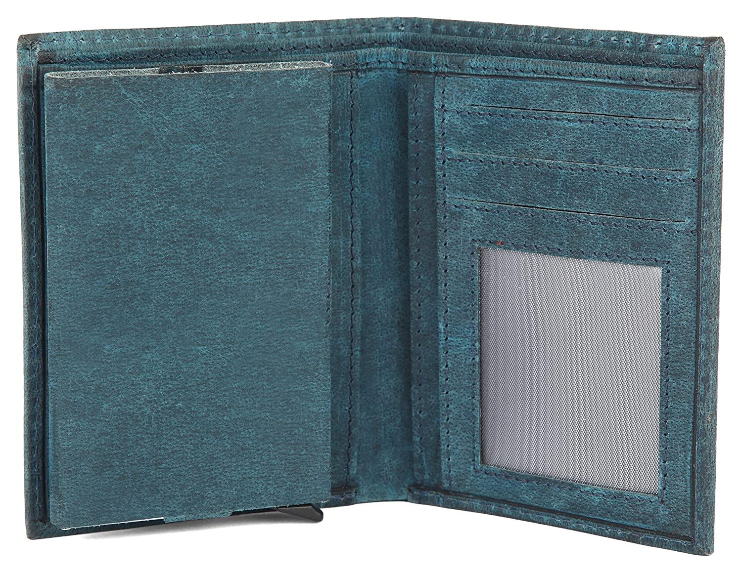 WILDHORN Top Grain Portrait Leather Wallet for Men | C-Clip Detachable Card Case I Credit & Debit Card Holder I RFID Blocking | Extra Capacity | Ultra Strong Stitching | | Gift for Him - WILDHORN