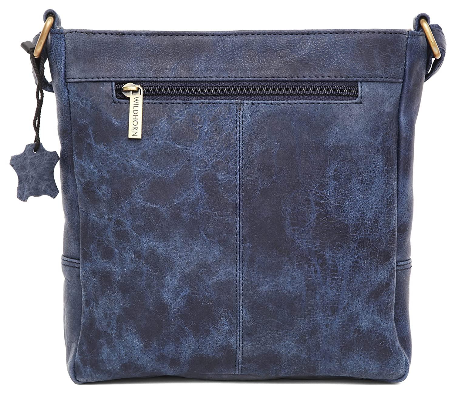 WILDHORN Leather Sling Messenger Bag for Men. DIMENTION : L-8 inch W-3 inch H-9 inch - WILDHORN