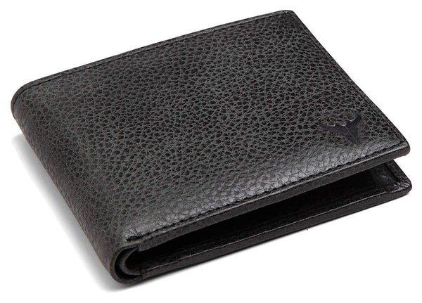 Napa Hide RFID Protected Genuine High Quality Leather Wallet & Pen Combo for Men (BLACK MATT) - WILDHORN