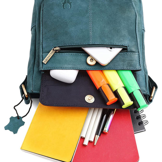 WILDHORN Leather Sling Messenger Bag for Men. DIMENTION : L-8 inch W-3 inch H-9 inch - WILDHORN