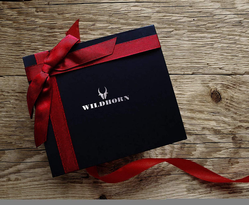 WildHorn® RFID Protected Genuine High Quality Black Leather Wallet & Belt Combo for Men - WILDHORN