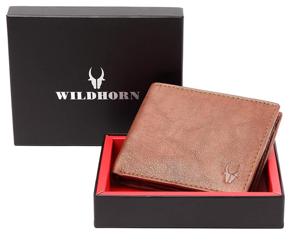 WildHorn® RFID Protected Genuine Leather Wallet for Men - WILDHORN