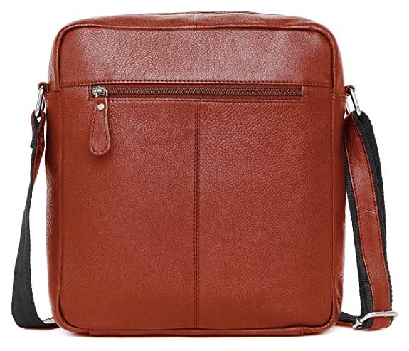 WILDHORN Leather Men's sling Bag I Messenger Bag I Zipper Crossbody Shoulder Satchel Bags for Work Business & Travel Dimension: L- 11 inch H- 12.5 inch W- 2.5 inch - WILDHORN
