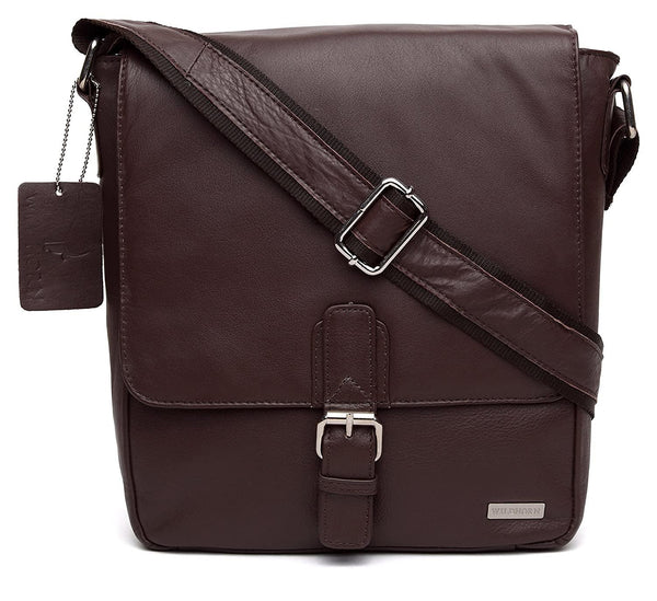 WILDHORN® 100% Genuine Leather Sling Messenger Bag for Men